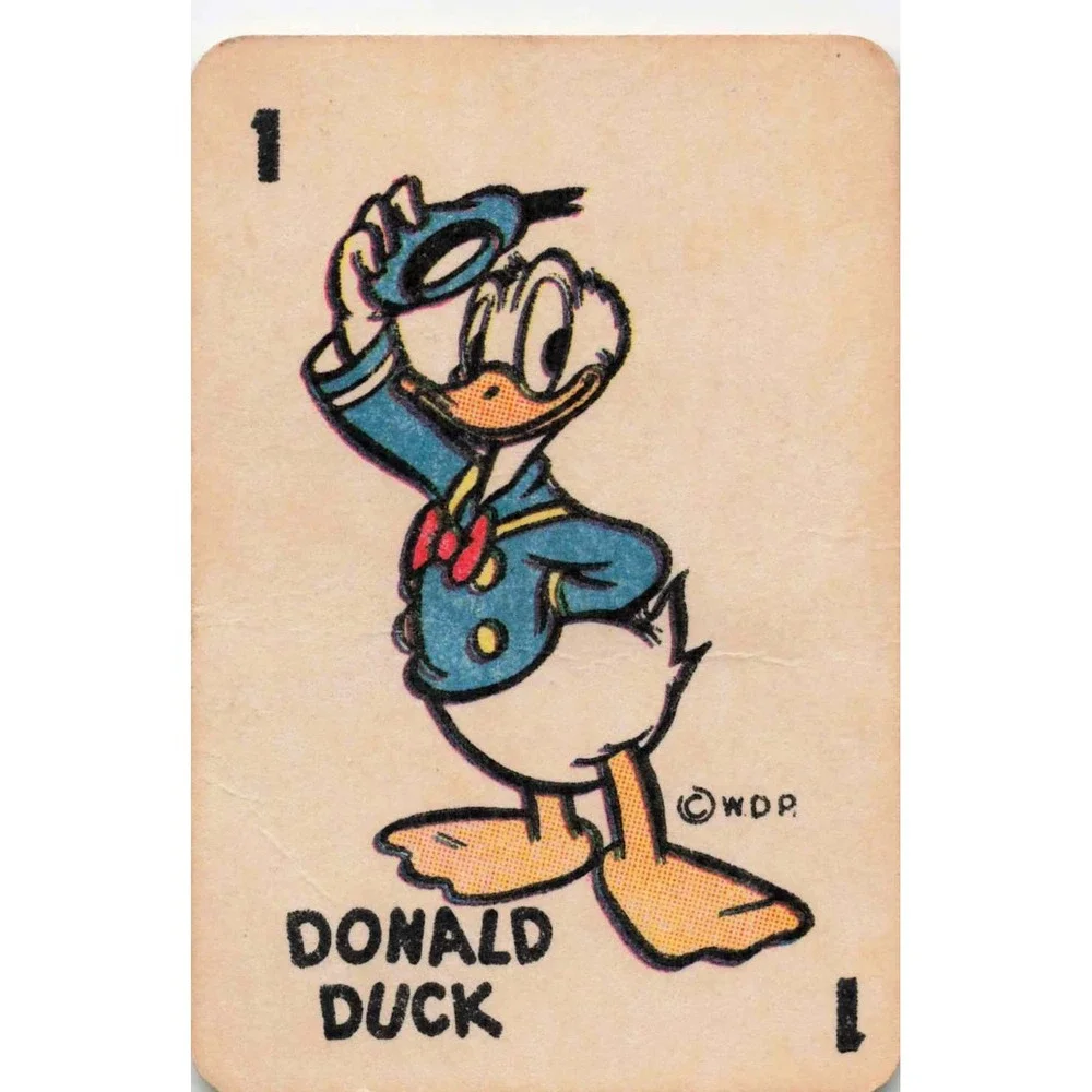 Vintage Donald Duck Walt Disney WDP Swap Card #1 Disneyana Collectible